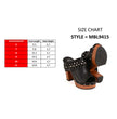 Milwaukee Leather MBL9415 Women's Black Peep-Toe Platform Fashion Casual Clog with Wrap Around Studding