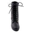 Milwaukee Leather MBL9418 Women's Black Lace-Up Fashion Boots with Studded Accents and Platform Heel