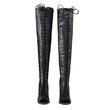 Milwaukee Leather MBL9421 Women's Black Lace-Up Knee-High Fashion Casual Boots with Open Toe