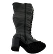 Milwaukee Leather MBL9421 Women's Black Lace-Up Knee-High Fashion Casual Boots with Open Toe