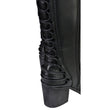 Milwaukee Leather MBL9427 Women's Black Tall Fashion Casual Boots with Back End Lacing