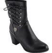 Milwaukee Leather Women's Black Lace-Side Fashion Motorcycle Riding Boots MBL9436