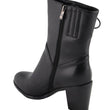 Milwaukee Leather Women's Black Lace-Side Fashion Motorcycle Riding Boots MBL9436