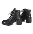 Milwaukee Leather Women's Devine Black Leather Lace to Toe Boots with Platform Heel MBL9439