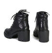 Milwaukee Leather Women's Devine Black Leather Lace to Toe Boots with Platform Heel MBL9439