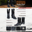 Milwaukee Leather Women's Black Western Style Fashion Boots with Black Snake Print MBL9441