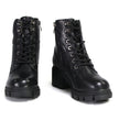 Milwaukee Leather Women's Garter Premium Black Lace-Up Fashion Motorcycle Boots MBL9447