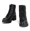 Milwaukee Leather Women's Garter Premium Black Lace-Up Fashion Motorcycle Boots MBL9447