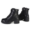 Milwaukee Leather Women's Garter Premium Black Lace-Up Fashion Motorcycle Boots MBL9447