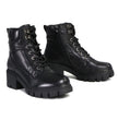 Milwaukee Leather Women's Garter Premium Black Lace-Up Fashion Motorcycle Boots MBL9447