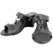 Milwaukee Leather MBL9450 Women's Black Studded Double Strap Fashion Casual Wedge Sandals