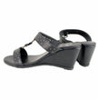 Milwaukee Leather MBL9450 Women's Black Studded Double Strap Fashion Casual Wedge Sandals