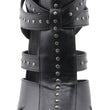 Milwaukee Leather MBL9452 Women's Black Stiletto Heeled Fashion Casual Sandals w/ Studded Ankle Straps
