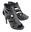 Milwaukee Leather MBL9452 Women's Black Stiletto Heeled Fashion Casual Sandals w/ Studded Ankle Straps