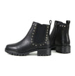 Milwaukee Leather MBL9457 Women's Premium Black Leather Fashion Ankle Booties with Rivets