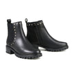 Milwaukee Leather MBL9457 Women's Premium Black Leather Fashion Ankle Booties with Rivets