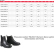 Milwaukee Leather MBL9457 Women's Premium Black Leather Fashion Ankle Booties with Rivets