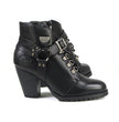 Milwaukee Leather MBL9458 Women's Premium Black Leather Fashion Casual Boots with Classic Harness Ring