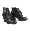 Milwaukee Leather MBL9458 Women's Premium Black Leather Fashion Casual Boots with Classic Harness Ring