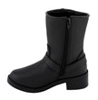 Milwaukee Leather MBL9475 Women's Classic Black Engineer Style Fashion Motorcycle Riding Boots w/ Side Zipper