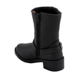Milwaukee Leather MBL9475 Women's Classic Black Engineer Style Fashion Motorcycle Riding Boots w/ Side Zipper