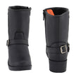 Milwaukee Leather MBL9475 Women's Classic Black Engineer Style Fashion Motorcycle Riding Boots w/ Side Zipper