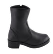 Milwaukee Leather MBL9480 Women's Premium Black 'Super Clean' Motorcycle Fashion Riding Boots with Side Zippers