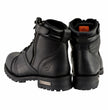 Milwaukee Leather Men's Black Lace-Up Motorcycle Riding Leather Boots with Side Zipper Entry MBM9000