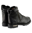 Milwaukee Leather Men's Black Lace-Up Motorcycle Riding Leather Boots with Side Zipper Entry MBM9000