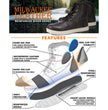 Milwaukee Leather MBM9002 Men's Black Leather Reinforced Street Biker Riding Shoes w/ Shift Protect Ankle Support