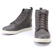 Milwaukee Leather MBM9003WP Men's Grey Leather and Canvas Reinforced Street Riding Waterproof Shoes with Ankle Support