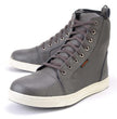 Milwaukee Leather MBM9003WP Men's Grey Leather and Canvas Reinforced Street Riding Waterproof Shoes with Ankle Support