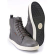 Milwaukee Leather MBM9003WP Men's Grey Leather and Canvas Reinforced Street Riding Waterproof Shoes with Ankle Support
