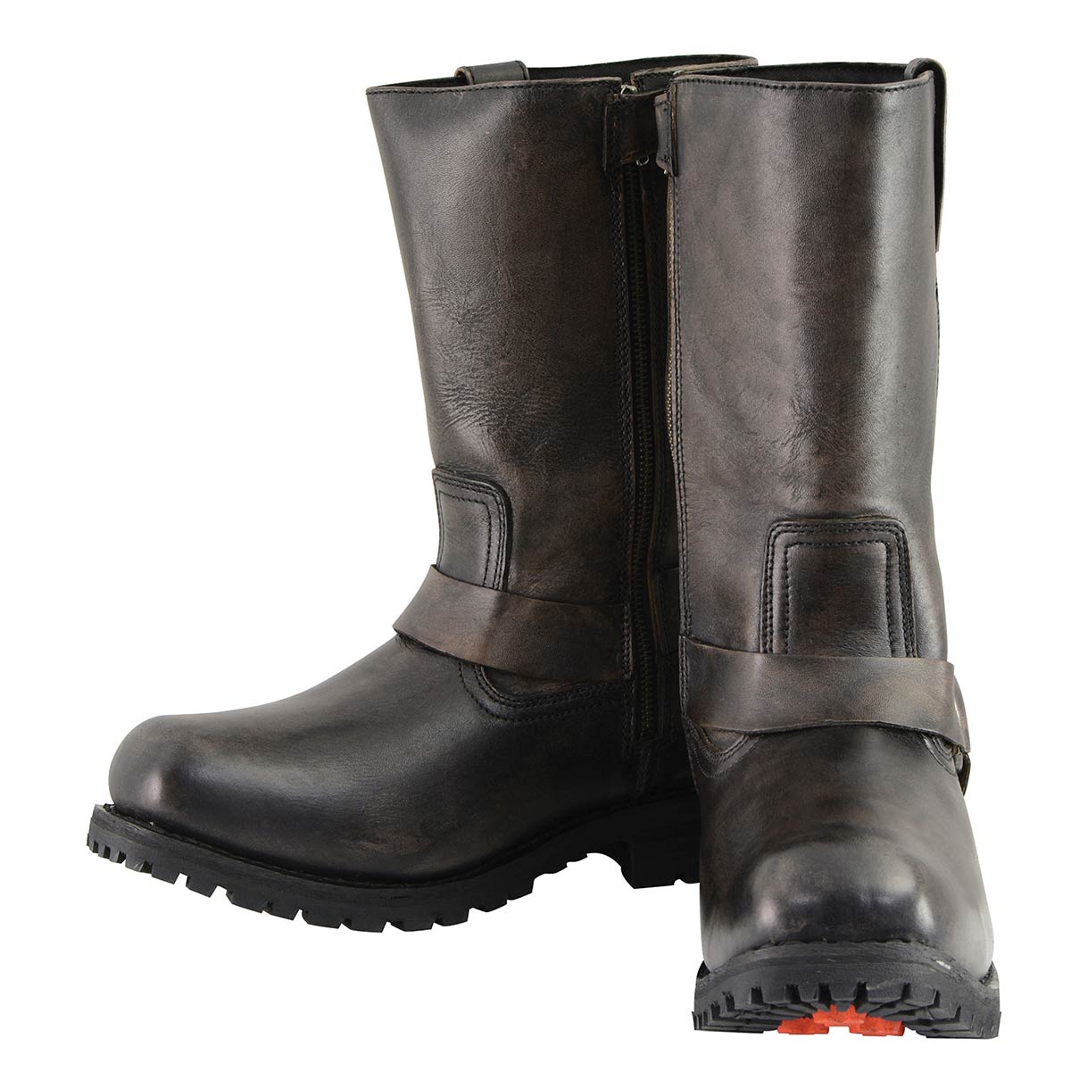 Milwaukee Leather Men's Classic Harness Square Toe Motorcycle Boots