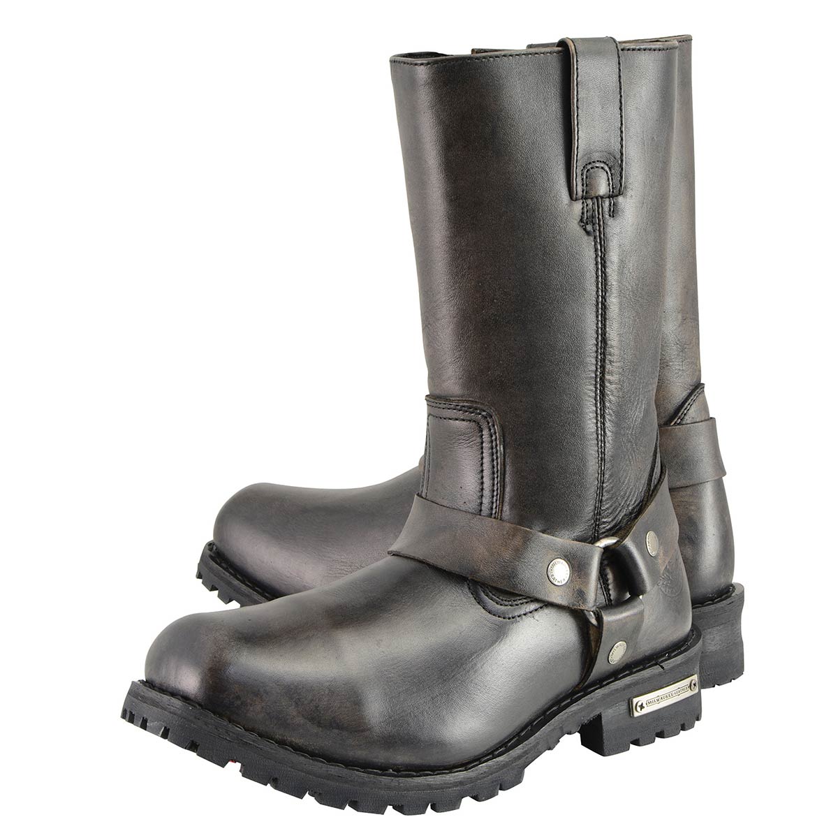 Milwaukee Leather Men's Classic Harness Square Toe Motorcycle Boots