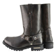Milwaukee Leather Men's Classic Harness Square Toe Motorcycle Boots