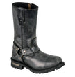 Milwaukee Leather Men's Distressed Gray Leather 11-inch Classic Harness Square Toe Motorcycle Boots MBM9006