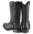 Milwaukee Leather Men’s Classic Harness Black Leather 11-Inch Western Style Motorcycle Boots MBM9015
