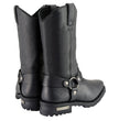 Milwaukee Leather Men’s Classic Harness Black Leather 11-Inch Western Style Motorcycle Boots MBM9015