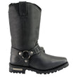 Milwaukee Leather Men’s Classic Harness Black Leather 11-Inch Western Style Motorcycle Boots MBM9015
