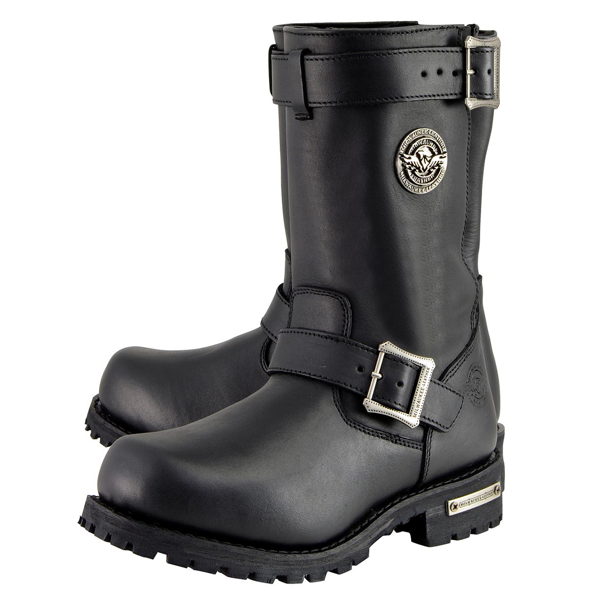 Milwaukee Leather Men's Black Axle Engineer Boots, MBM9020
