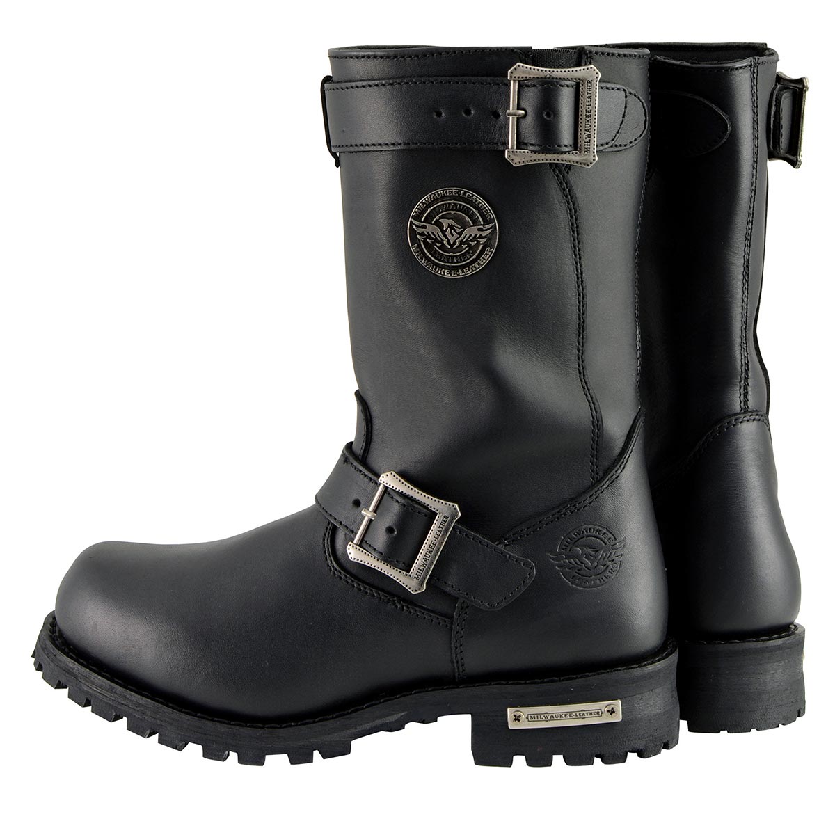 Milwaukee Leather Men's Black Axle Engineer Boots, MBM9020