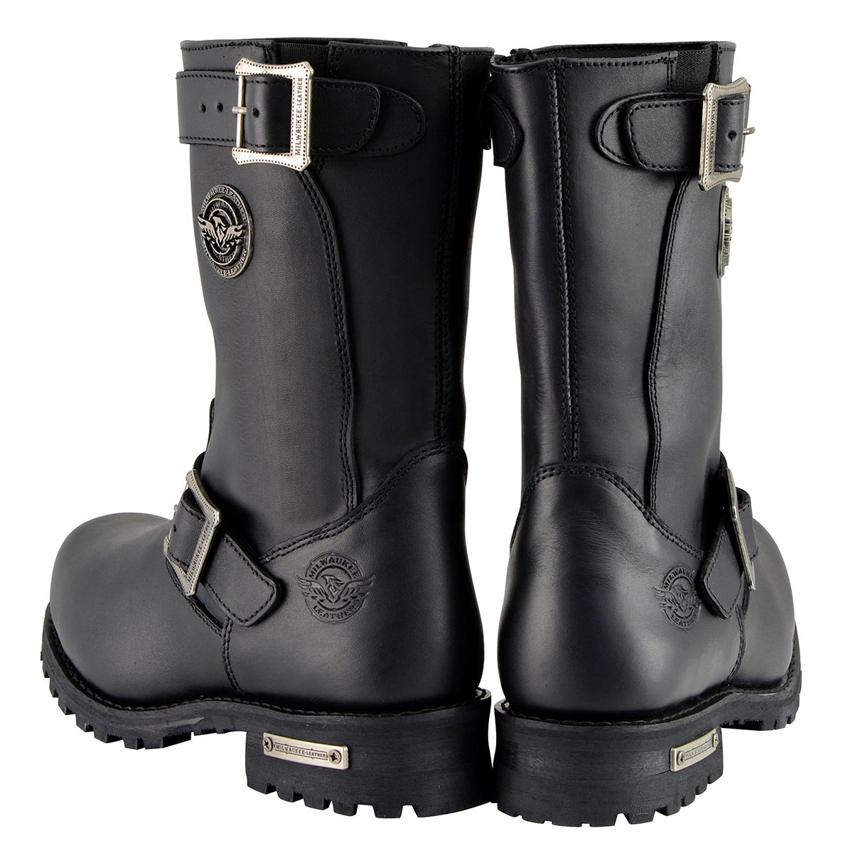 Milwaukee Leather Men's Black Axle Engineer Boots, MBM9020
