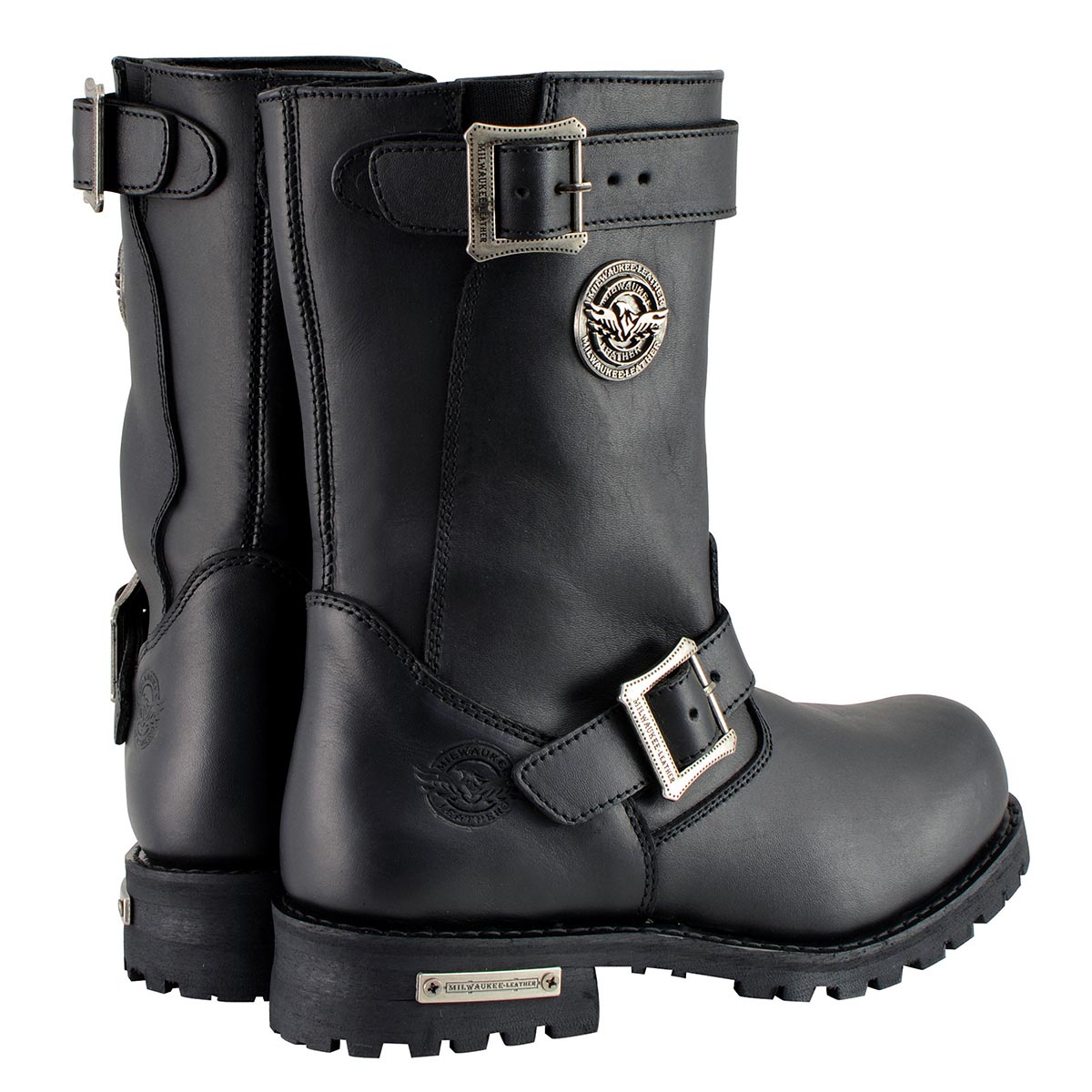 Milwaukee Leather Men's Black Axle Engineer Boots, MBM9020
