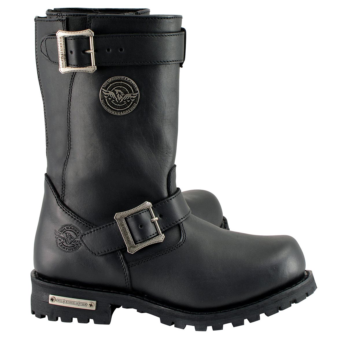 Milwaukee Leather Men's Black Axle Engineer Boots, MBM9020