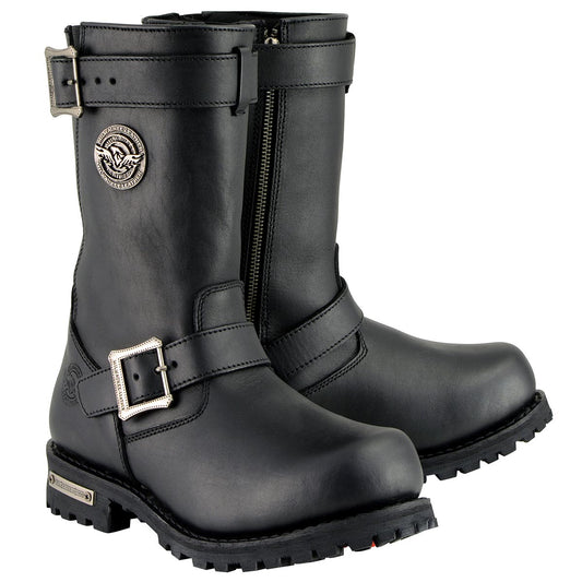 Milwaukee Leather Men's Black Axle Engineer Boots, MBM9020