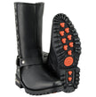 Milwaukee Leather Men's Black Leather Harness Motorcycle Boots with Braid and Riveted Details MBM9025