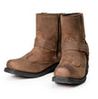 Milwaukee Leather Men's Copper Ridge Brown Suede Motorcycle Harness Boots - MBM9053