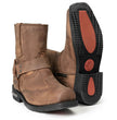Milwaukee Leather Men's Copper Ridge Brown Suede Motorcycle Harness Boots - MBM9053