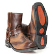 Milwaukee Leather Men's Copper Ridge Brown Suede Motorcycle Harness Boots - MBM9054